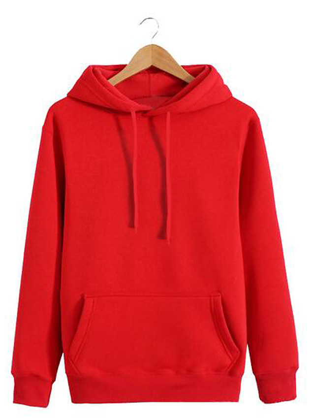 Men's Hoodie Solid Colored Daily Going out Basic Casual Hoodies ...