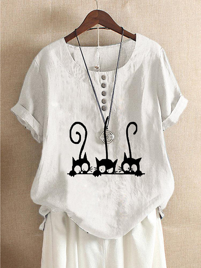 camisetas gatos mujer