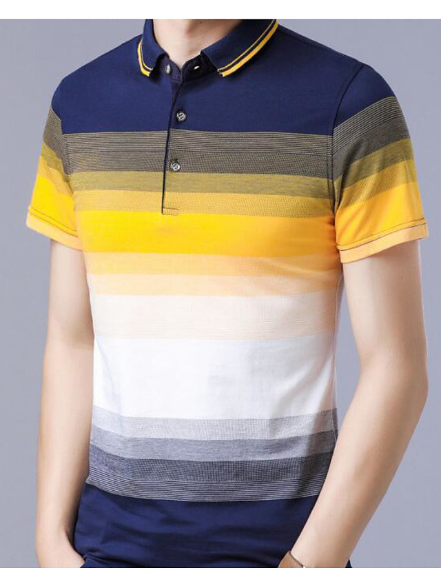 Men's T shirt non-printing Color Block Short Sleeve Daily Tops Basic ...