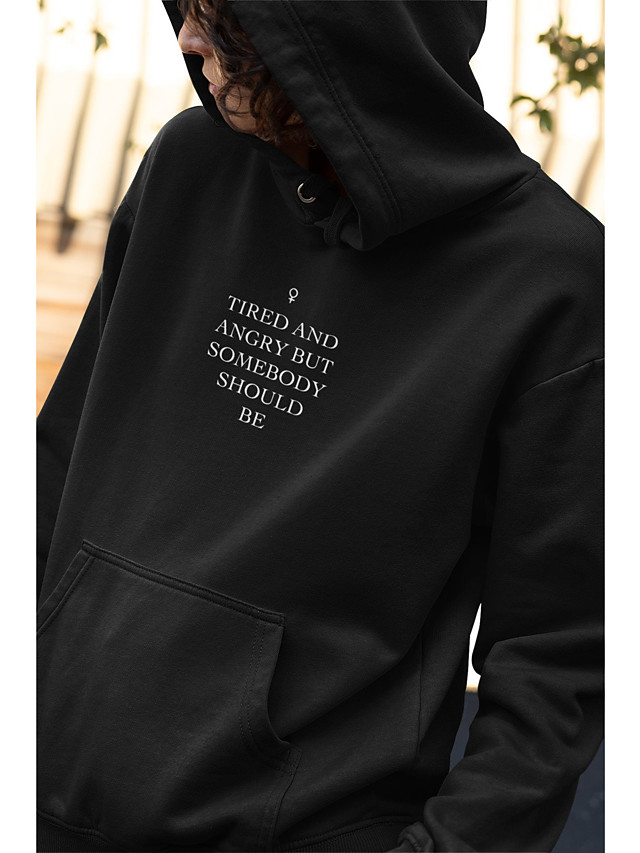 Women's Pullover Hoodie Sweatshirt Graphic Text Letter Daily Weekend ...