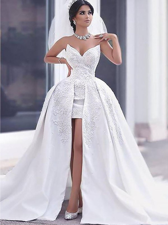 Укороченное свадебное платье