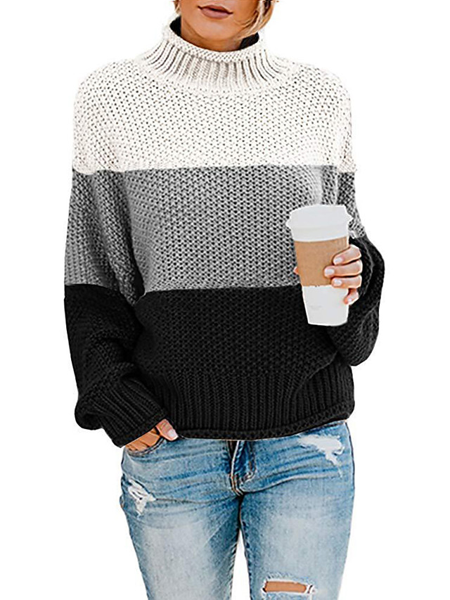Women's Basic Casual Solid Color Sweater Long Sleeve Sweater Cardigans ...