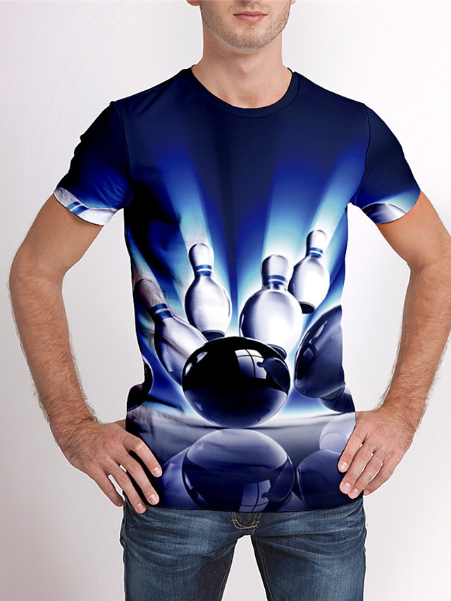 Men's Unisex Tee T shirt 3D Print Graphic Prints Bowling Ball Plus Size