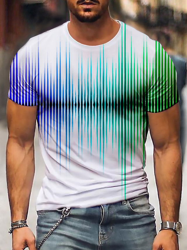 Men's T shirt Shirt 3D Print Graphic 3D Plus Size Print Short Sleeve ...