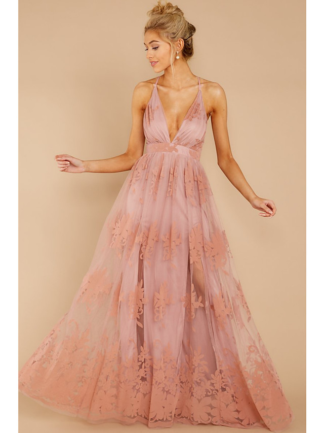 Trapèze Empire Bohème Fiançailles robe ceremonie Robe Col en V Sans