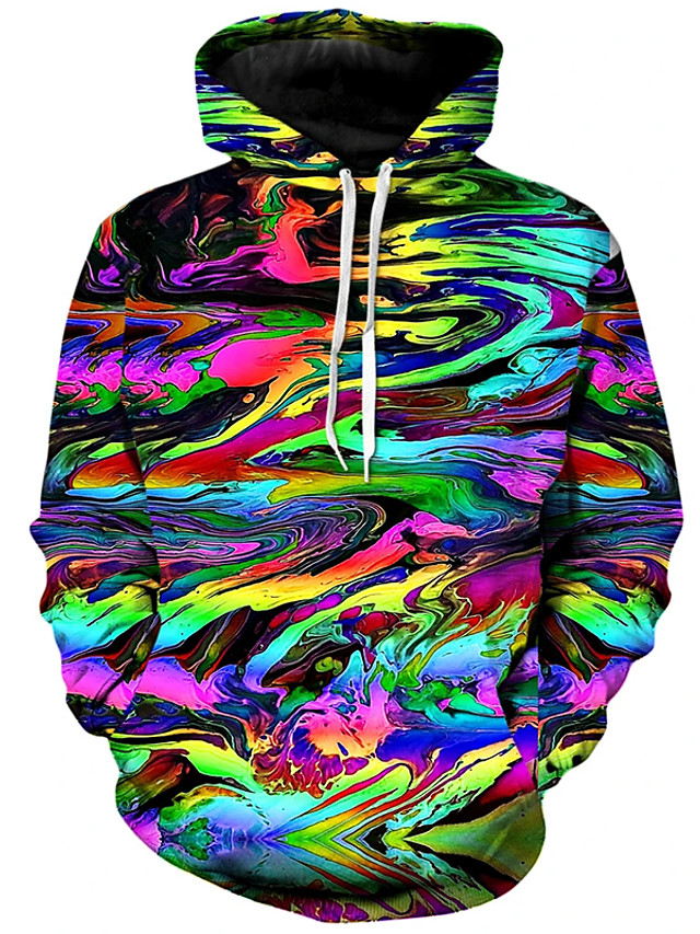 Men's Unisex Hoodie Optical Illusion Graphic Prints Print Casual Daily ...