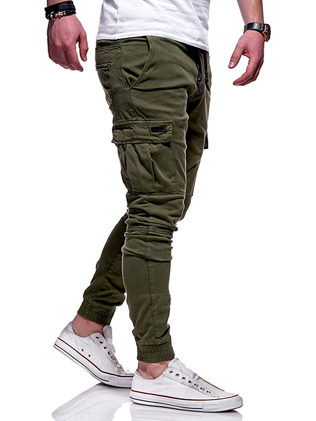 Men's Casual / Sporty Chino Outdoor Sports Slim Casual Sports Pants ...