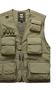 Harbrosrce Heren Vissersvest Utility Mouwloze Jas Bovenkleding Gilets Sneldrogend Multi Zakken Vest voor Werk Safari Fotografie Wandelen