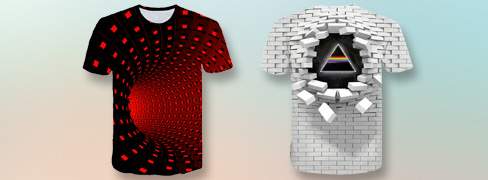 T-shirts till herrar med 3D-tryck