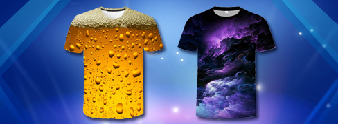 Camisetas con Estampado 3D para Hombre