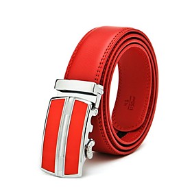 Category:Belt; Fabric:Leatherette; Style:Solid; Width:3.5; Length:110-130; Net Dimensions:30.030.05.0; Package Dimensions:35.030.06.0; Net Weight:0.24 Men's Automatic Buckle Business Leather Belt