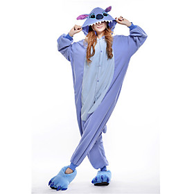 Adults' Kigurumi Pajamas Monster Blue Monster Animal Onesie Pajamas Polar Fleece Blue / Orange Cosplay For Men and Women Animal Sleepwear Cartoon Festival / Ho