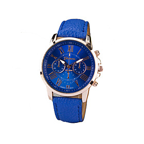 Geneva Women's Wrist Watch Analog Quartz Ladies Casual Watch / One Year / Quilted PU Leather