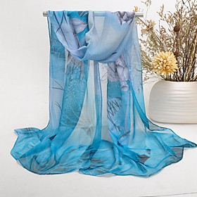 Women's Party Chiffon / Polyester Rectangle Scarf / Cute