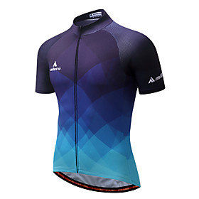 Miloto Men/'s Long Sleeve Cycle Jersey Top Cool Cycling Jersey Shirt Blue-Green