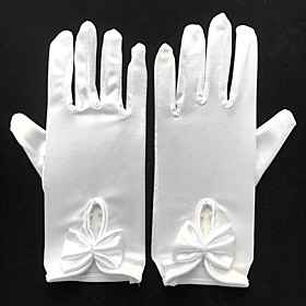 Spandex Wrist Length Glove Bridal Gloves / Party / Evening Gloves With Bowknot