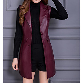 Women's Trench Coat Solid Colored Oversized Basic Spring Shirt Collar Regular Coat Daily Long Sleeve Jacket Black