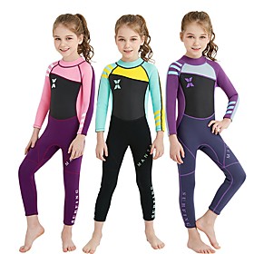 DiveSail Meisjes Volledig natpak 2mm Nylon SCR Neopreen Duikpakken UV-bestendig Hoge Elasticiteit Rekbaar Lange mouw Achterrits Patchwork / UPF50 DiveSail Meisjes Volledig natpak 2mm Nylon SCR Neopreen Duikpakken UV-bestendig Hoge Elasticiteit Rekbaar Lange mouw Achterrits Patchwork / UPF50