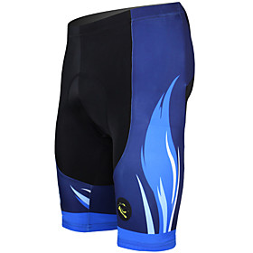 ILPALADINO Men's Cycling Padded Shorts Bike Shorts Padded Shorts / Chamois Pants Breathable 3D Pad Quick Dry Sports Stripes Polyester Lycra Orange / Yellow / G