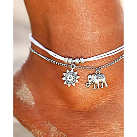 Women's Barefoot Sandals Ankle Bracelet Single Strand Romantic Anklet Jewelry Silver For Street Going out