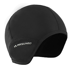 Arsuxeo Helmet Liner Skull Caps Skull Cap Beanie Helmet Liner Solid Color Reflective Thermal / Warm Fleece Lining Antistatic High Elasticity Bike / Cycling Bla