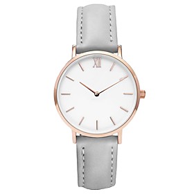 Women's Wrist Watch Analog Quartz Ladies Chronograph Cute Casual Watch / One Year / Leather