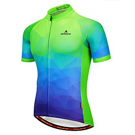 Miloto Heren Korte mouw Wielrenshirt Blauw oranje Blauw / wit Rood blauw Fietsen Shirt Kleding Bovenlichaam Vochtregelerend Reflecterende strips A Miloto Heren Korte mouw Wielrenshirt Blauw oranje Blauw / wit Rood blauw Fietsen Shirt Kleding Bovenlichaam Vochtregelerend Reflecterende strips A