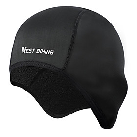 WEST BIKING Cycling Beanie / Hat Helmet Liner Skull Cap Beanie Solid Color Thermal Warm UV Resistant Fleece Lining Breathable Warm Bike / Cycling Black Grey F