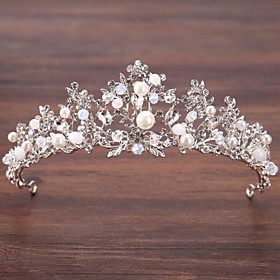 Alloy Tiaras with Faux Pearl / Crystals 1 PC Wedding / Special Occasion Headpiece