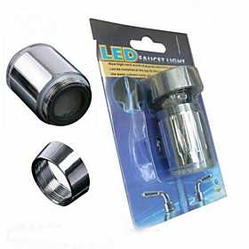 LED Faucet Light 1 Piece Faucet accessories,Three colour Change Temperature Senor