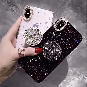 Phone Case For Apple Back Cover iPhone 12 Pro Max 11 SE 2020 X XR XS Max 8 7 6 iPhone 11 Pro Max SE 2020 X XR XS Max 8 7 6 Rhinestone with Stand Glitter Shine