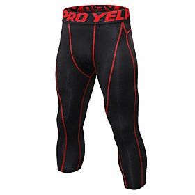 YUERLIAN Heren Strakke hardloopbroek Lopende Capri-legging Compressiebroek Atletisch 3/4 maillot / Kuitbroek Basislaag Fietsen Tights / Lange Broek B YUERLIAN Heren Strakke hardloopbroek Lopende Capri-legging Compressiebroek Atletisch 3/4 maillot / Kuitbroek Basislaag Fietsen Tights / Lange Broek B