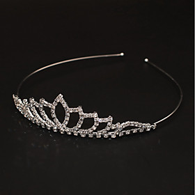 Women's Ladies For Homecoming Royalty Rhinestone Silver Plated Alloy Silver
