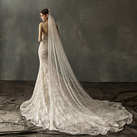 One-tier Elegant  Luxurious Wedding Veil