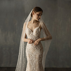One-tier Elegant  Luxurious Wedding Veil