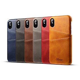 Phone Case For Apple Back Cover Leather iPhone 12 Pro Max 11 SE 2020 X XR XS Max 8 7 6 Card Holder Solid Color Hard Genuine Leather