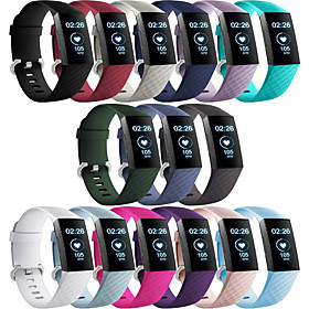Smart Watch Band for Fitbit 1 pcs Modern Buckle Silicone Replacement  Wrist Strap for Fitbit Charge 3 L S