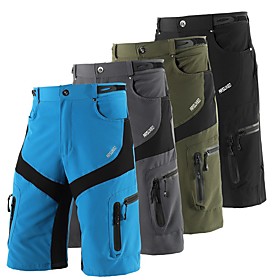 Arsuxeo Men's Cycling MTB Shorts Bike Shorts Baggy Shorts MTB Shorts Waterproof Breathable Moisture Wicking Sports Solid Color Polyester Spandex Blac Arsuxeo Men's Cycling MTB Shorts Bike Shorts Baggy Shorts MTB Shorts Waterproof Breathable Moisture Wicking Sports Solid Color Polyester Spandex Blac