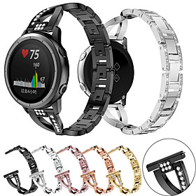 For Garmin Forerunner 645 / 245 / Vivomove HR / Vivoactive 3 Smart Watch Stainless Steel Watch Band Strap