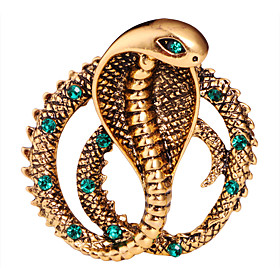 Gender:Men's; Gemstone:Crystal; Quantity:1pc; Theme:Snake,Creative,Animal; Shape:Round; Style:Statement,Fashion,Rock,Basic,Classic; Jewelry Type:Brooches; Occasion:Wedding,Street,Club,Work,Daily; Material:Rhinestone,Alloy; Width:3.8; Height:4.5; Design:Cla Men's Crystal Brooches Classic Snake Creative Animal Statement Classic Basic Rock Fashion Rhinestone Brooch Jewelry Gold Silver For Wedding Daily Street Work C