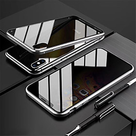 Anti Peep Magnetic Case for iPhone 12 11 Pro Max Privacy Case Double Sided Glass 360 Protection Shockproof Flip Anti Peeping Magnetic Phone Case for iPhone X/X