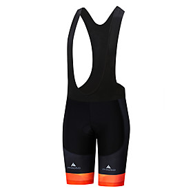 Miloto Men's Cycling Bib Shorts Winter Bike Padded Shorts / Chamois Pants Bottoms Breathable Quick Dry Anatomic Design Sports Solid Color White / Black Mountai