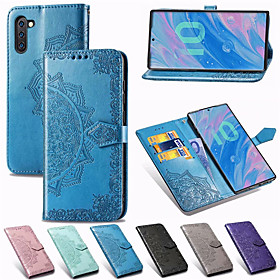 Mandala Embossed Wallet Leather Flip Phone Case For Samsung Galaxy Note 20 10 Plus Note 9 Note 8 Card Holder Stand Case Cover