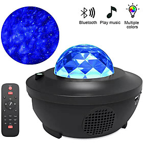 Night Light Projector Galaxy Projector  Sky Projector Lamp with Remote Control 2 in 1 Star Projector with LED Nebula Cloud Moving Ocean Wave Projector for Kid