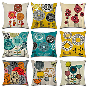 floral geometric decorative pillow covers