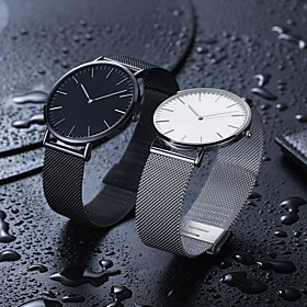 Men Women Wrist Watch Gold Watch Analog Quartz Ladies Casual Watch / One Year / Stainless Steel
