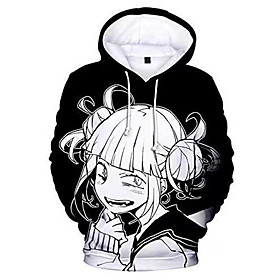 Inspiré par Cosplay My Hero Academia Bakugou Katsuki Costume de Cosplay Sweat à capuche Pur coton Imprimé Imprimé Fantaisie Sweat à capuche Pour Femme / Homme