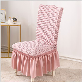 Chair Cover Dining Chair Slipcover Super Fit Stretch Removable Washable Short Dining Chair Protector Cover Seat Slipcover for Hotel/Dining Room/Ceremony/Banque