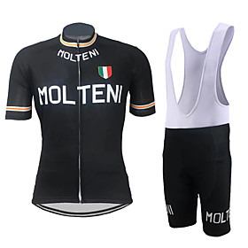 21Grams Heren Korte mouw Wielrenshirt met strakke shorts Spandex Polyester Zwart / oranje Zwart Retro Italy Nationale vlag Fietsen Sportoutfits UV-be 21Grams Heren Korte mouw Wielrenshirt met strakke shorts Spandex Polyester Zwart / oranje Zwart Retro Italy Nationale vlag Fietsen Sportoutfits UV-be