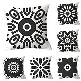 black and white geometric design pillows